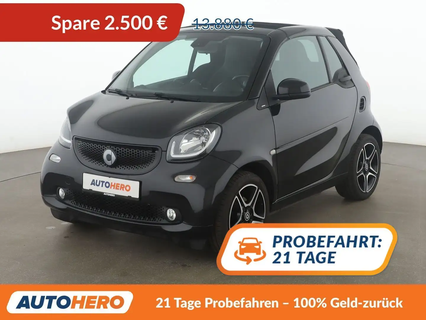 smart forTwo 0.9 Turbo Basis Prime Aut.*NAVI*TEMPO*SHZ* Schwarz - 1