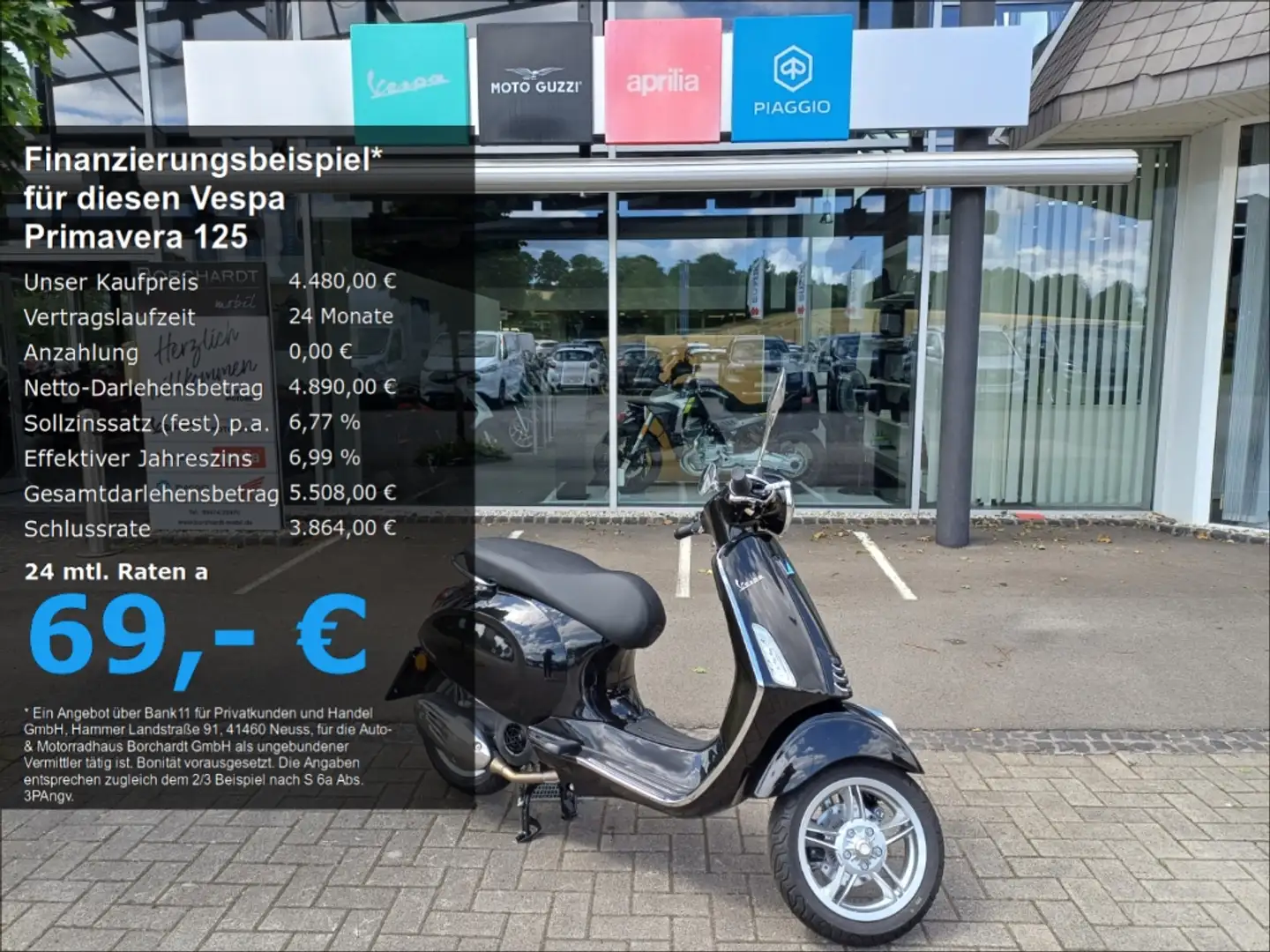 Vespa Primavera 125 E5+, 4 Jahre Herstellergarantie Schwarz - 1