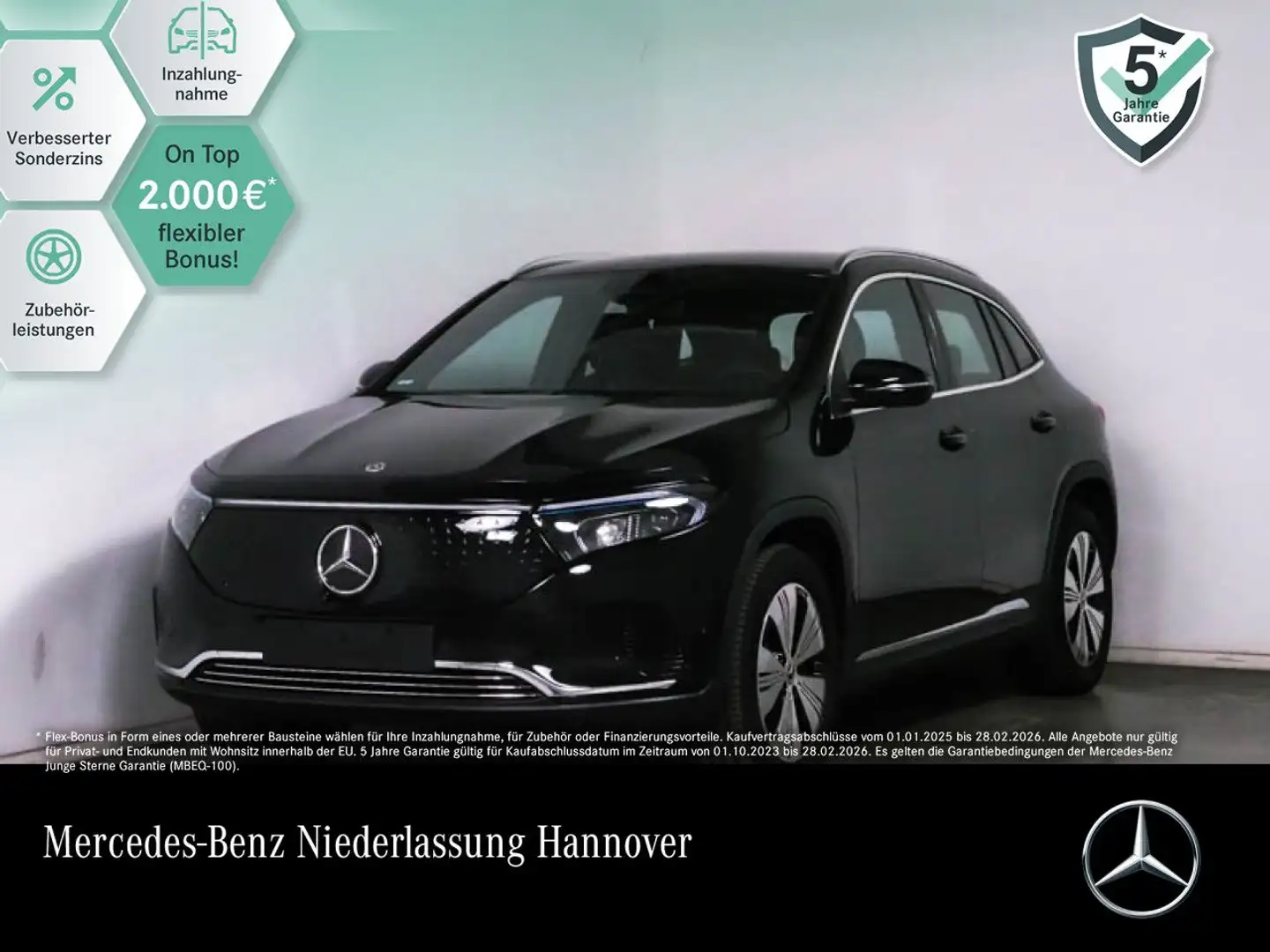 Mercedes-Benz EQA 300 4M PROG+ADVANCED+AHK+360+MEMORY+SPUR Schwarz - 1
