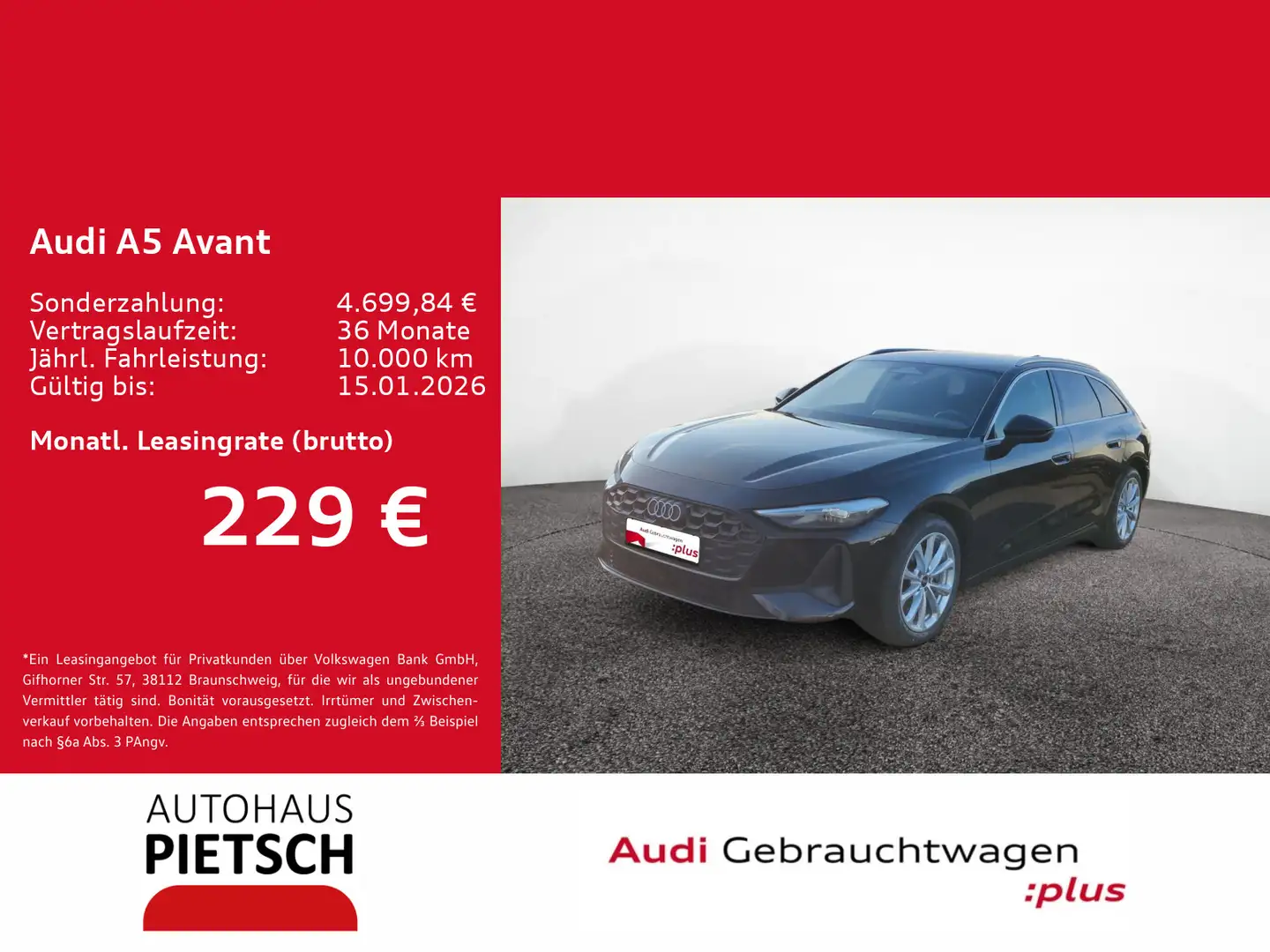 Audi A5 TFSI quattro Schwarz - 1