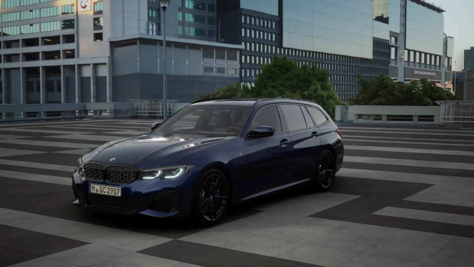 BMW 340 Md xDrive Touring Laser AHK HiFi H-K Shadow Parkas Blauw - 1