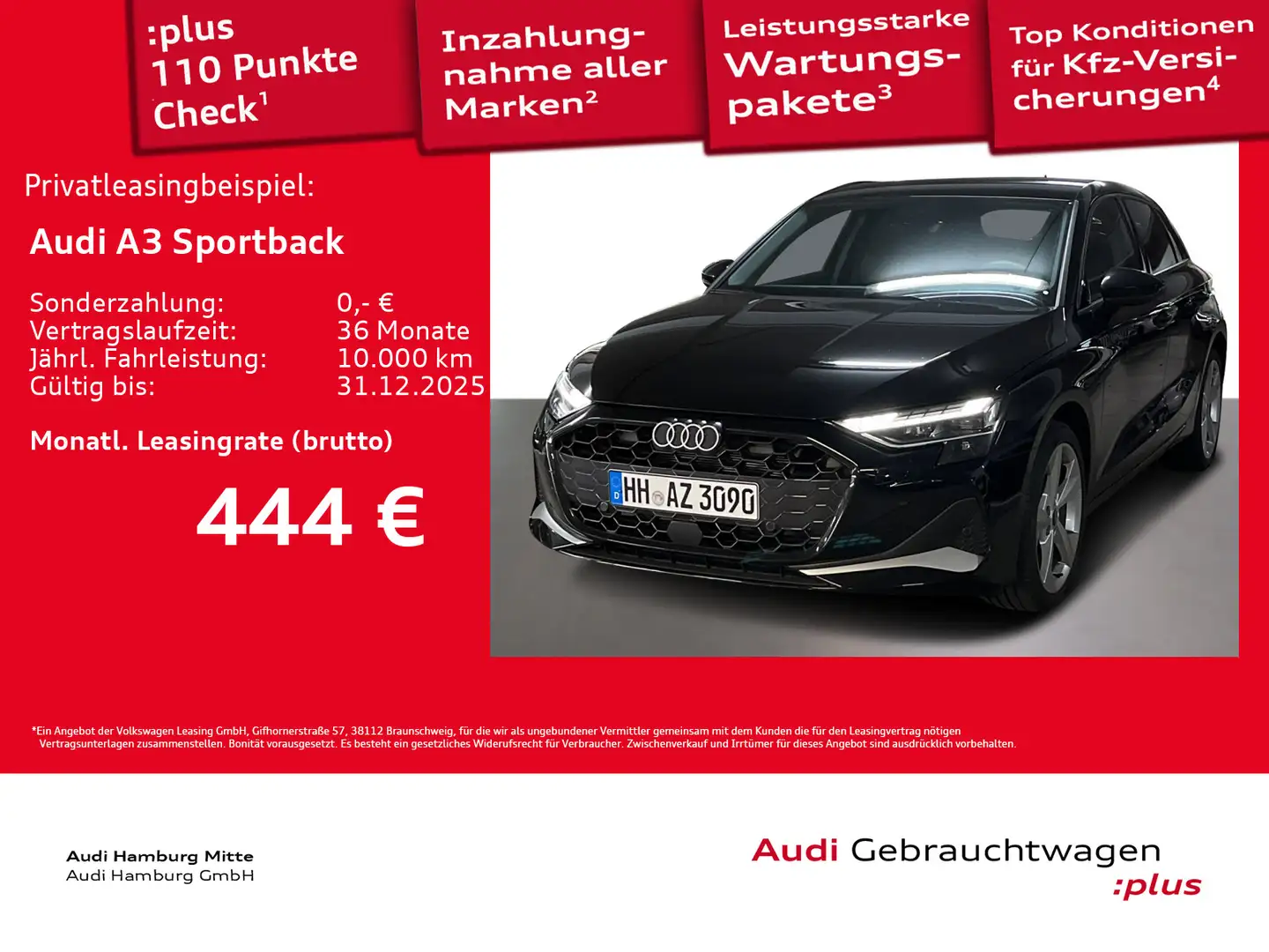 Audi A3 35 TFSI advanced S tronic LED Navi Schwarz - 1
