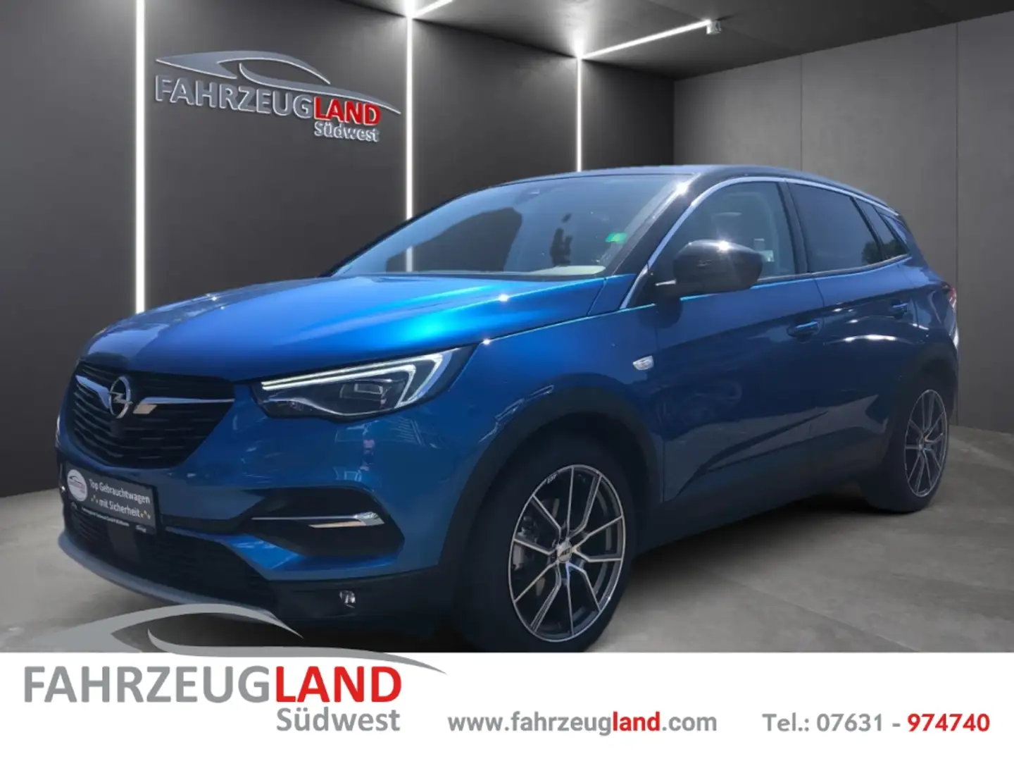 Opel Grandland Ultimate 1.2 Turbo AHK-abn. Pano Leder Navi Sounds Blu/Azzurro - 1