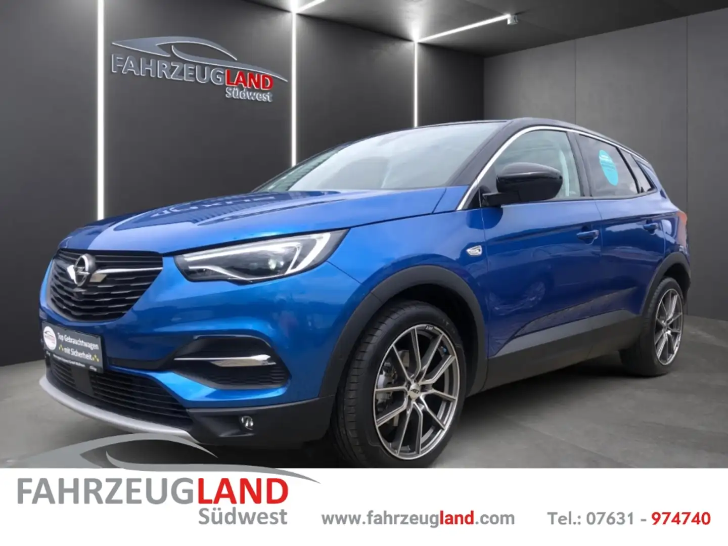 Opel Grandland Ultimate 1.2 Turbo AHK-abn. Navi Pano Leder Sounds Blau - 1