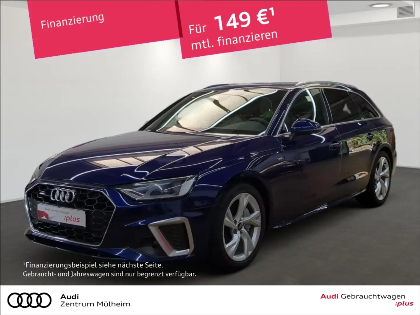 Audi A4 Avant 40 TFSI quattro S line Navi LED virtual Blauw - 1