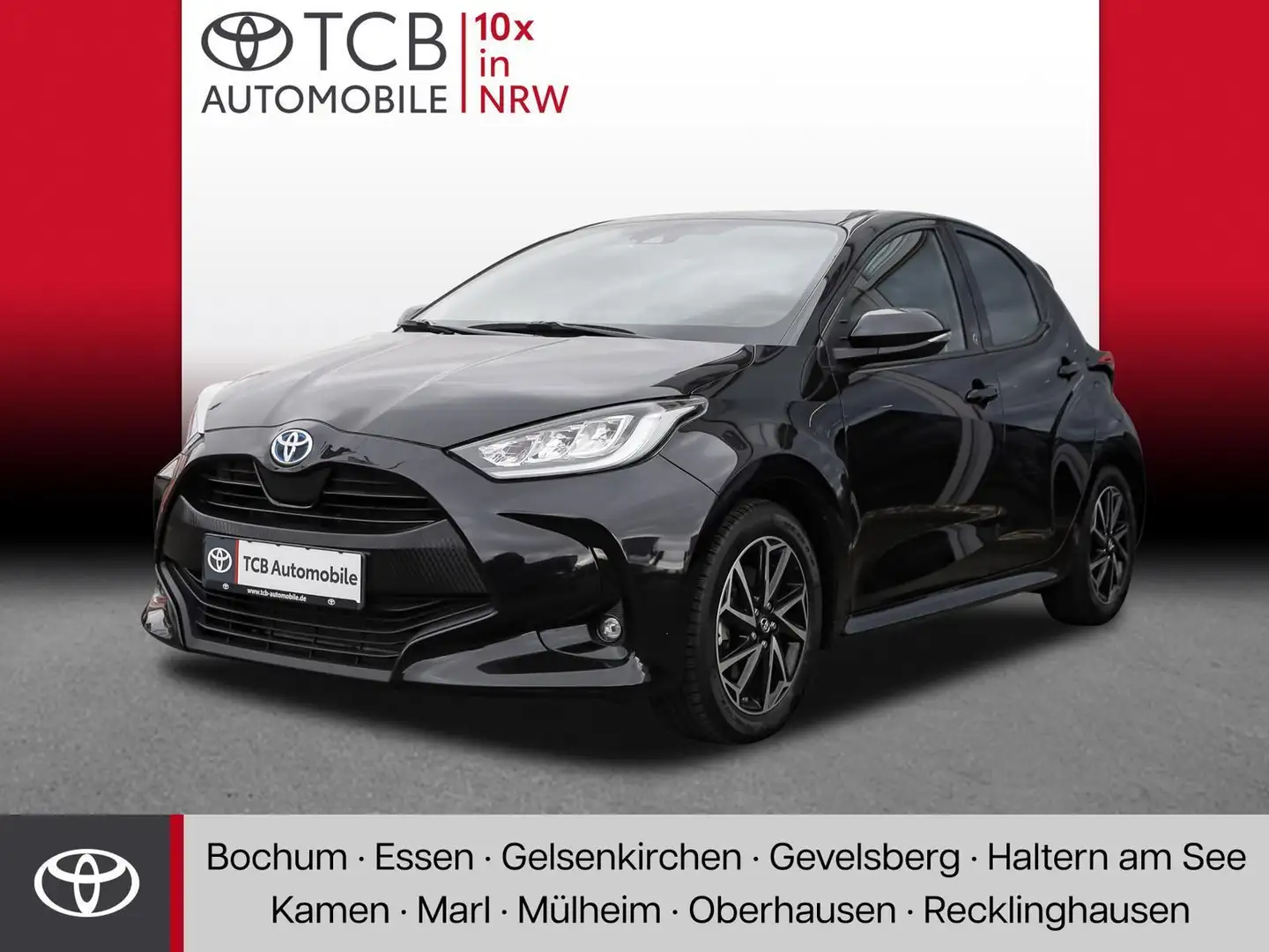 Toyota Yaris 1.5 Hybrid Team D NAVI PDC KLIMA LM Zwart - 1