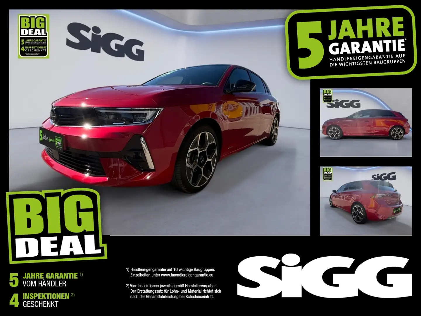 Opel Astra L 1.2 Turbo Glasschiebedach, Navigation, Rot - 1