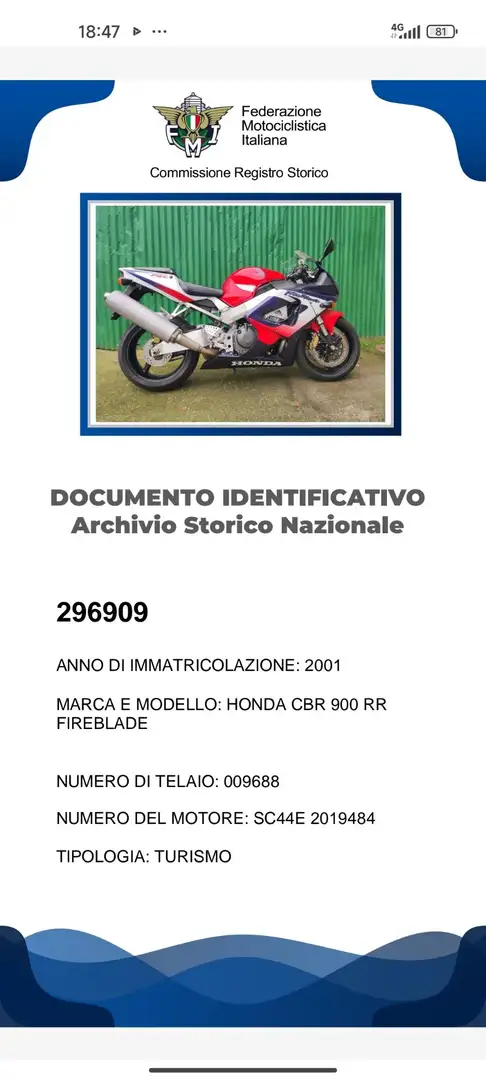 Honda CBR 900 Piros - 1