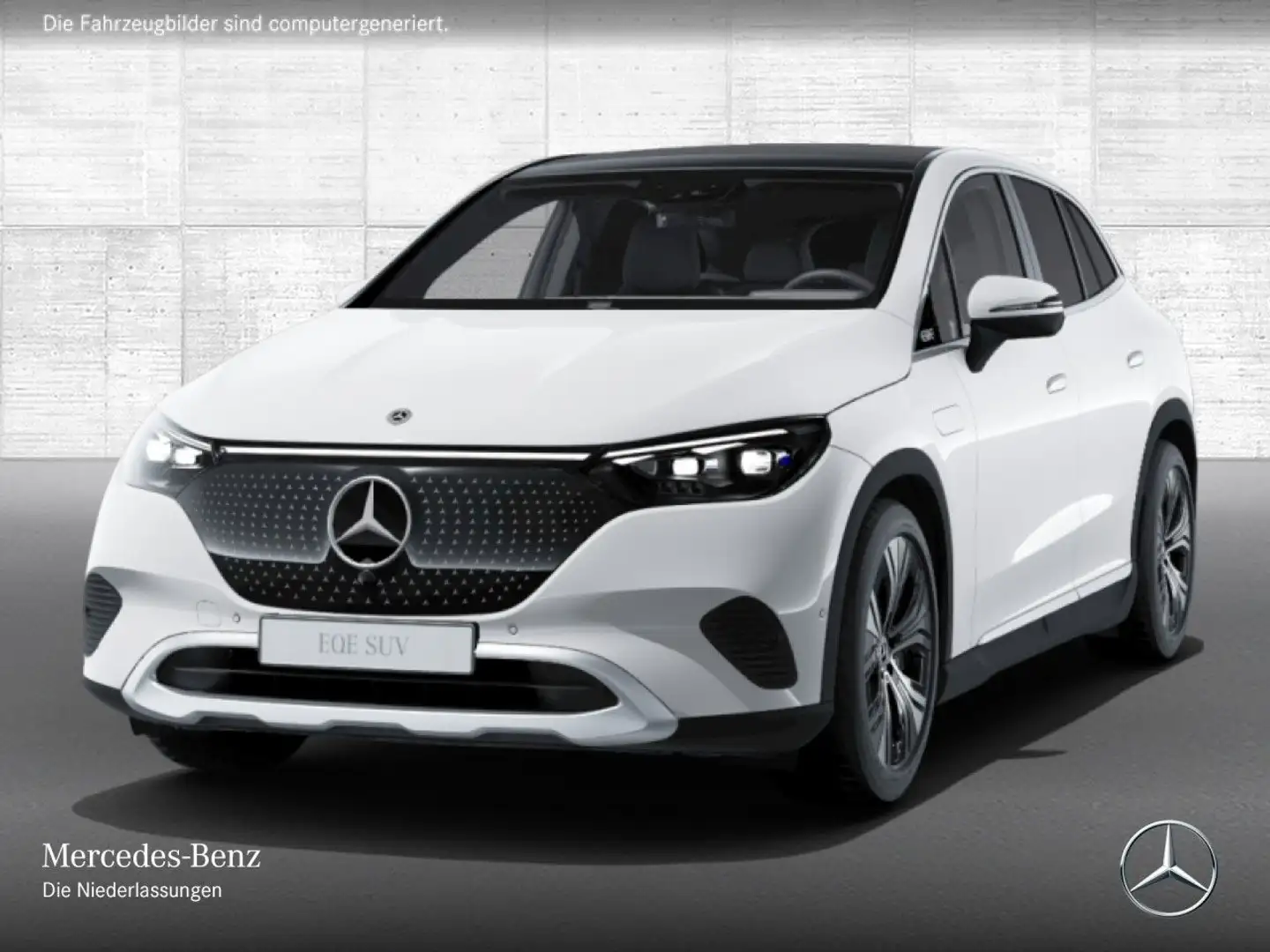 Mercedes-Benz EQE SUV EQE 350 AVANTG+PANO+360+AHK+BURMESTER+KEYLESS Weiß - 2