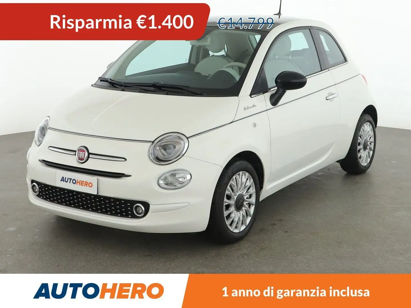 Fiat 500 1.0 Mild-Hybrid Dolcevita MHEV Blanc - 1