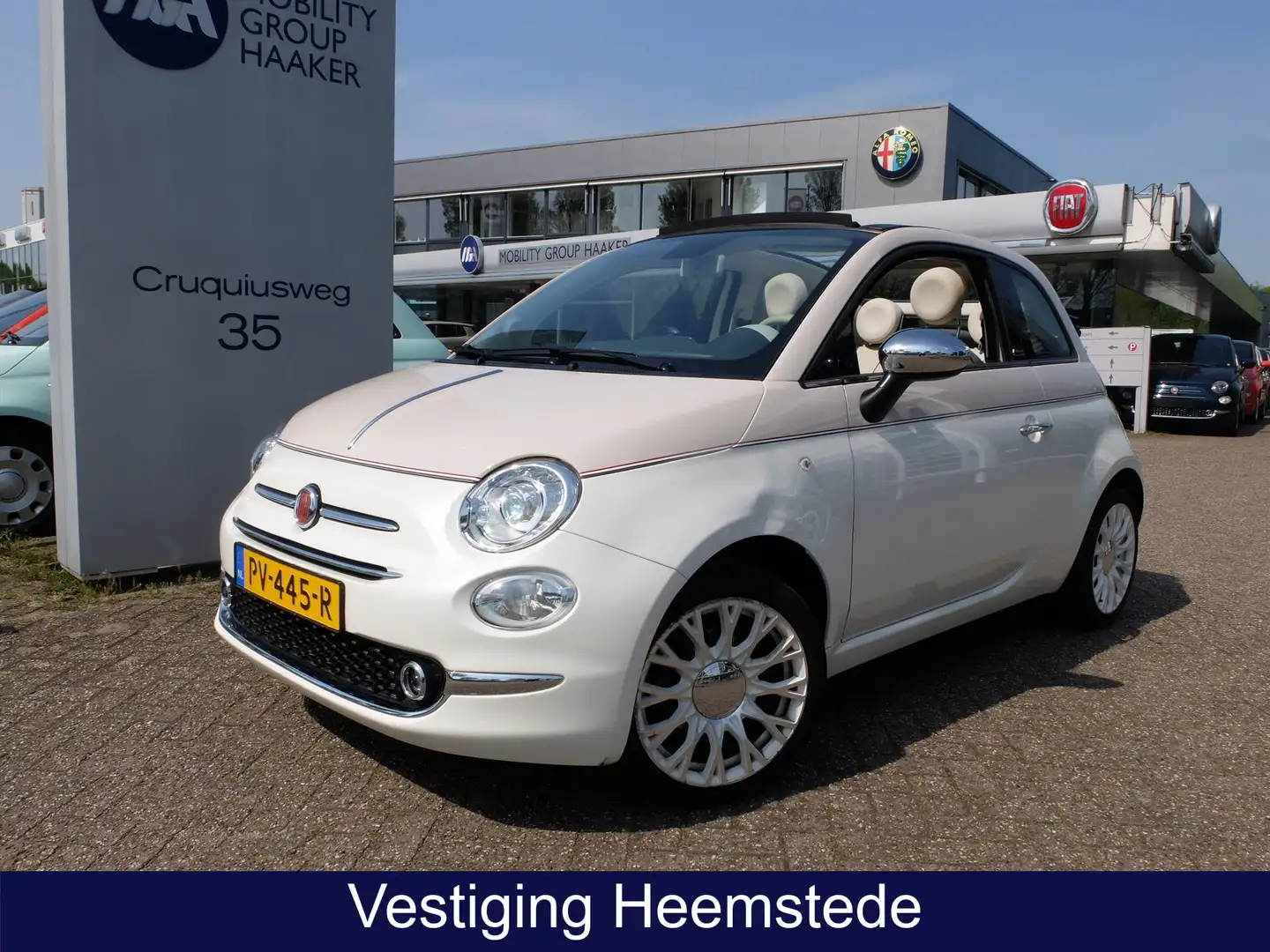 Fiat 500C Cabrio Twin Air 60th Edition Beats Leder Automaat Wit - 1