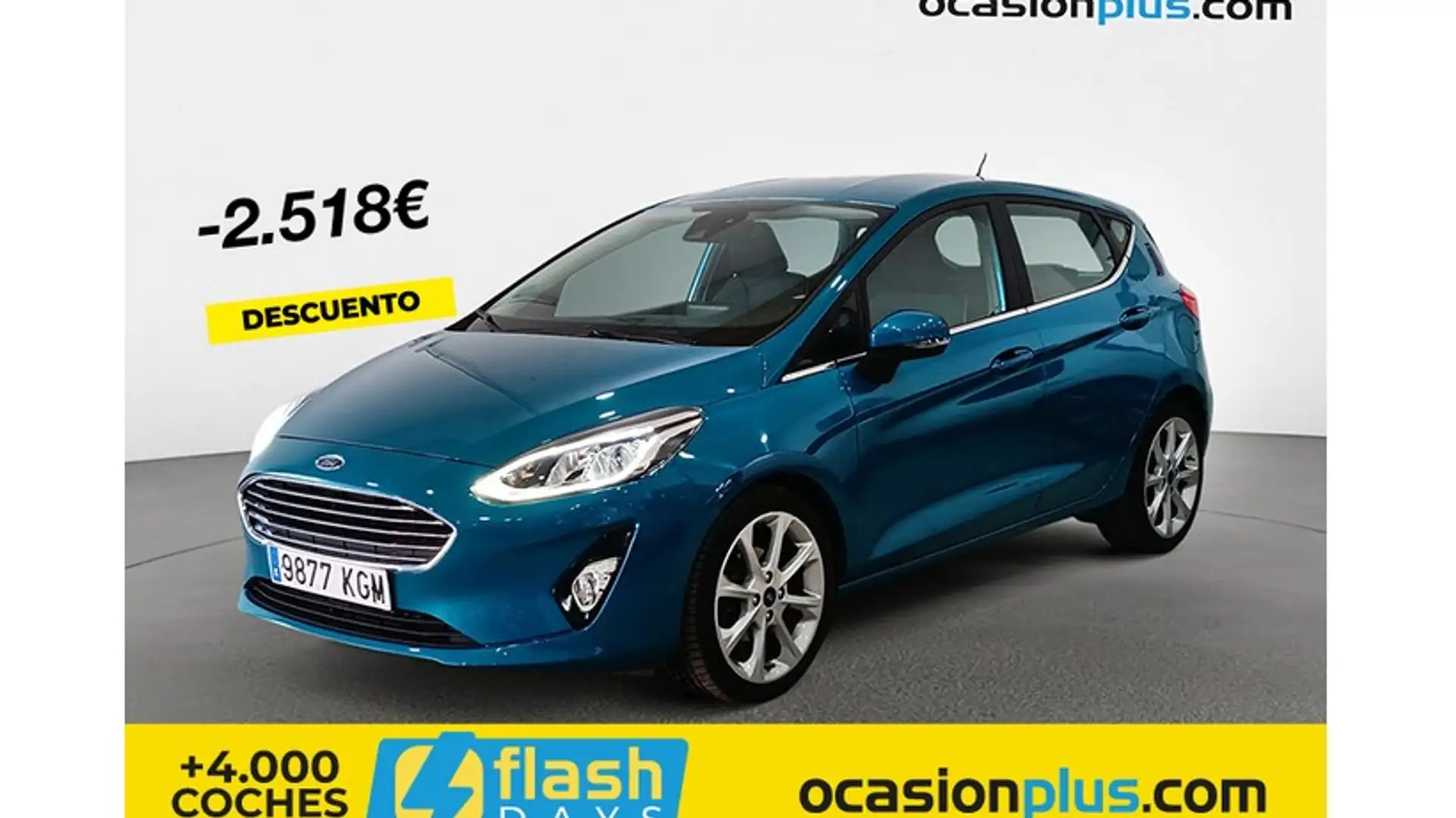 Ford Fiesta 1.0 EcoBoost S/S Titanium Aut. 100 Azul - 1