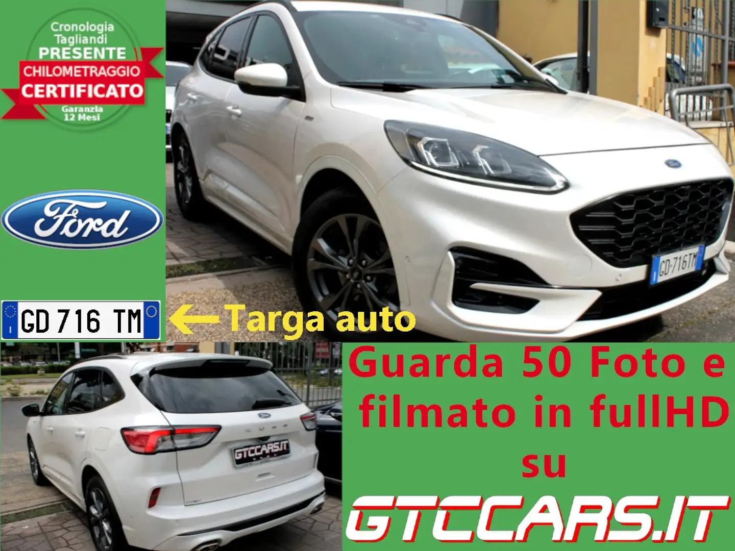 Ford Kuga 1.5 120Cv Aut ST-Line X UNIPRO FULL OPT IVA DEDUC. Bianco - 1