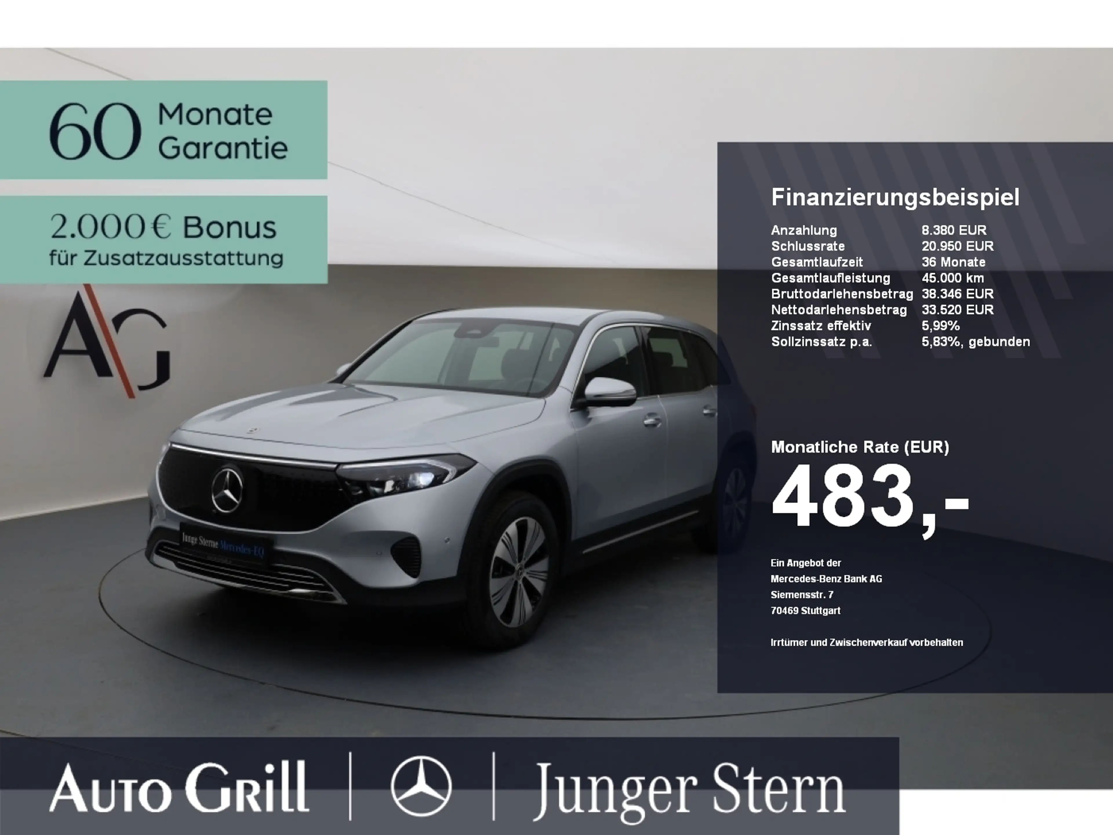 Mercedes-Benz EQB 300 4M Progressive AdvPlus 360 FAP Mod20263