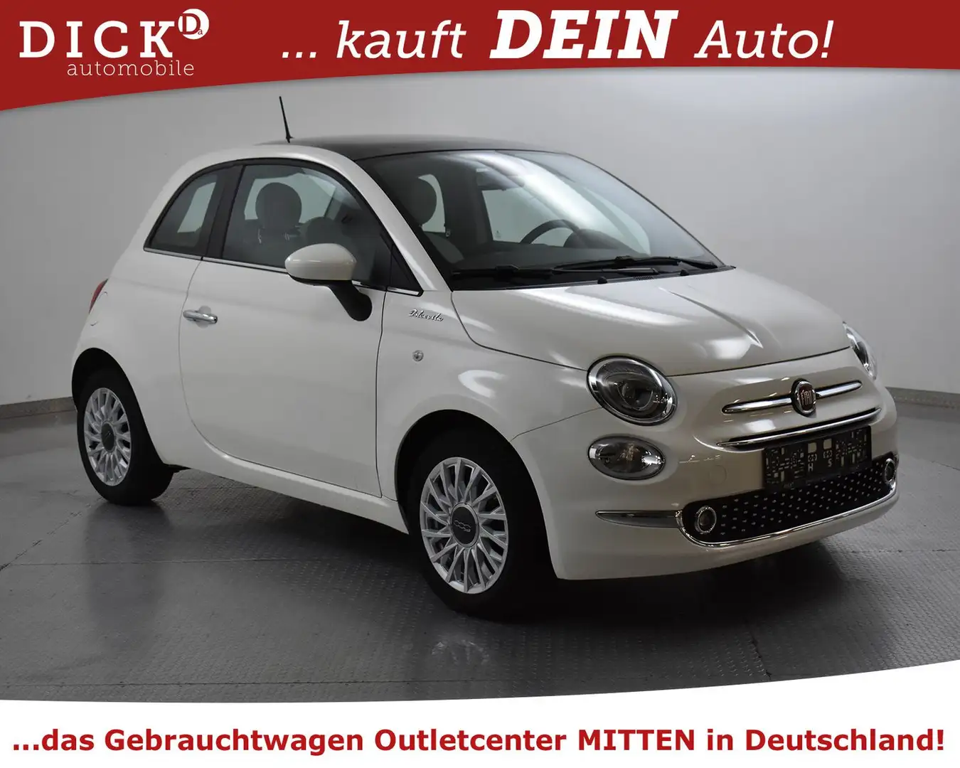 Fiat 500 Dolcevita PANO+LEDER+NAVI+DAB+MFL+TEMP+PDC+ White - 1