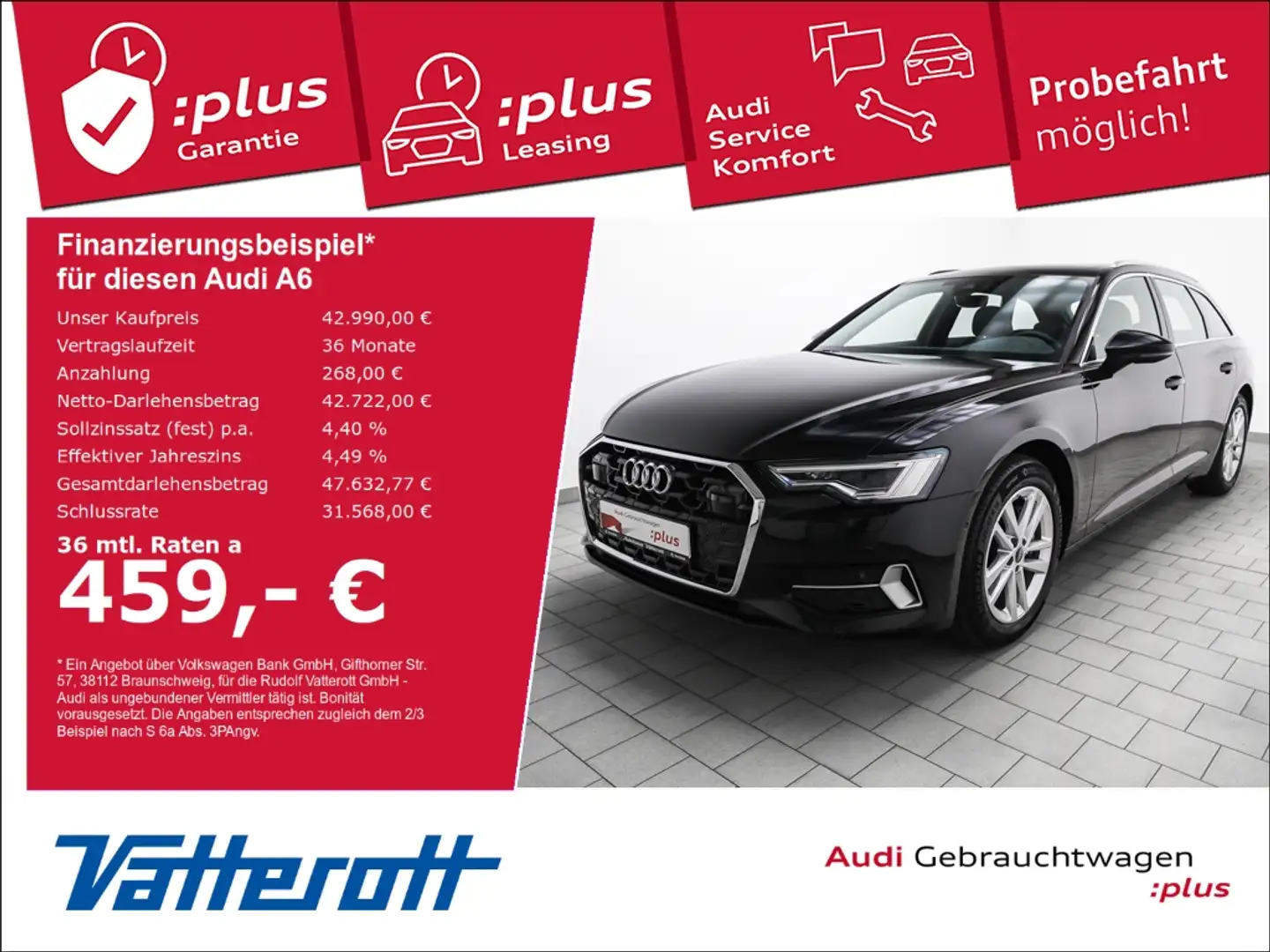 Audi A6 Avant 45 TFSI Sport Pano Navi ACC Matrix Memory Schwarz - 1