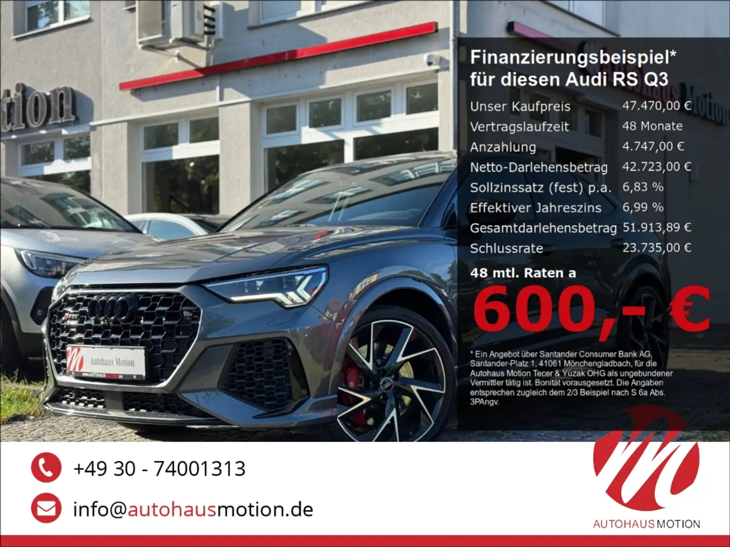 Audi RS Q3 Sportback 2.5 TFSI quattro Matrix Pano RS-Sitze Sp Grau - 1