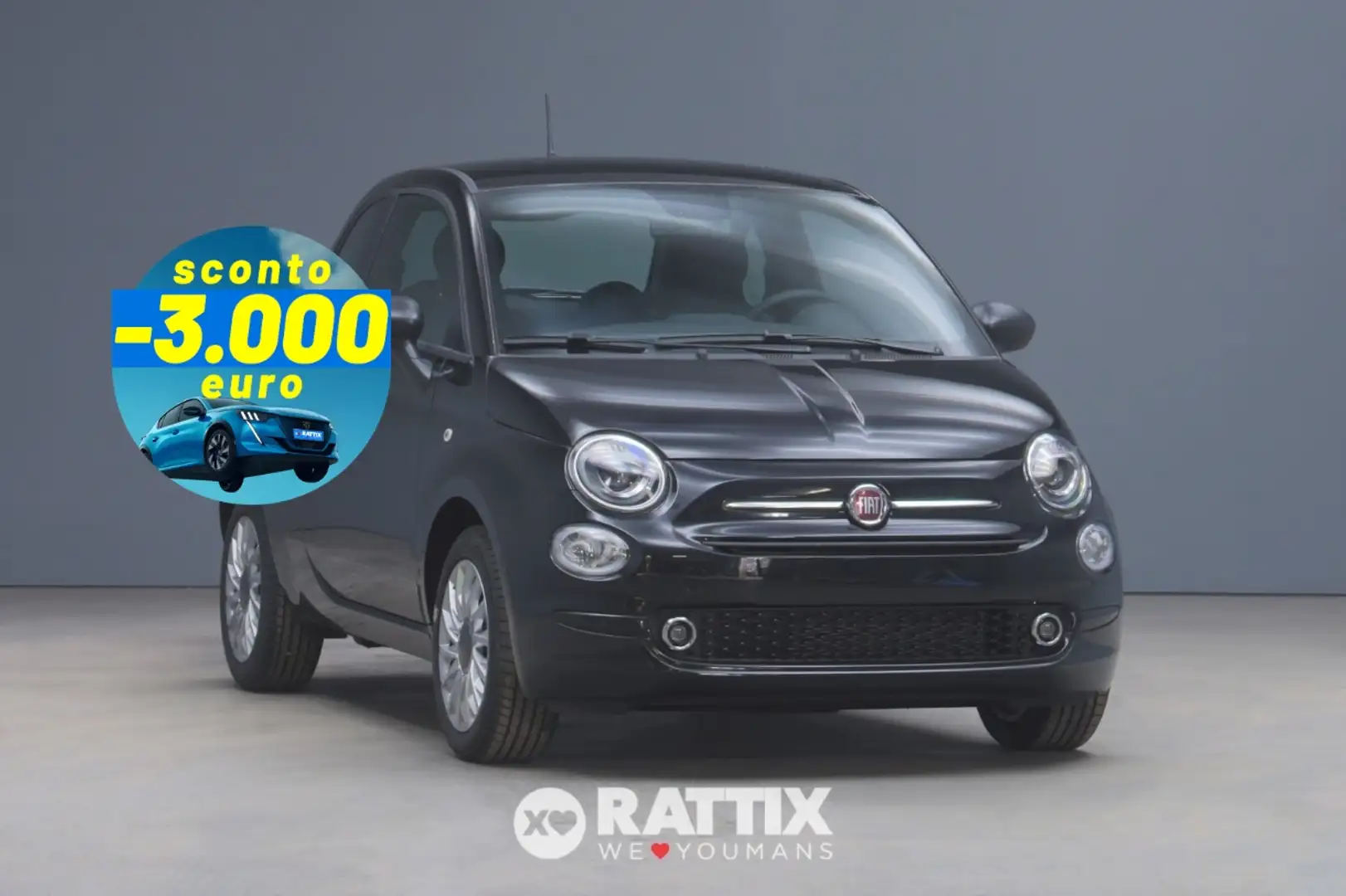 Fiat 500 1.0 Hybrid 70CV Noir - 1