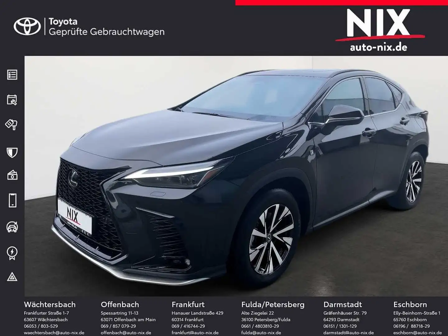 Lexus NX 450h+ E-FOUR F SPORT PANORAMADACH Чорний - 1