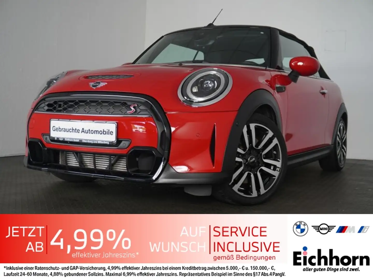 MINI Cooper S Cabrio *LEDER.HUD.NAVI.SPORTSITZE.RFK* Rot - 1
