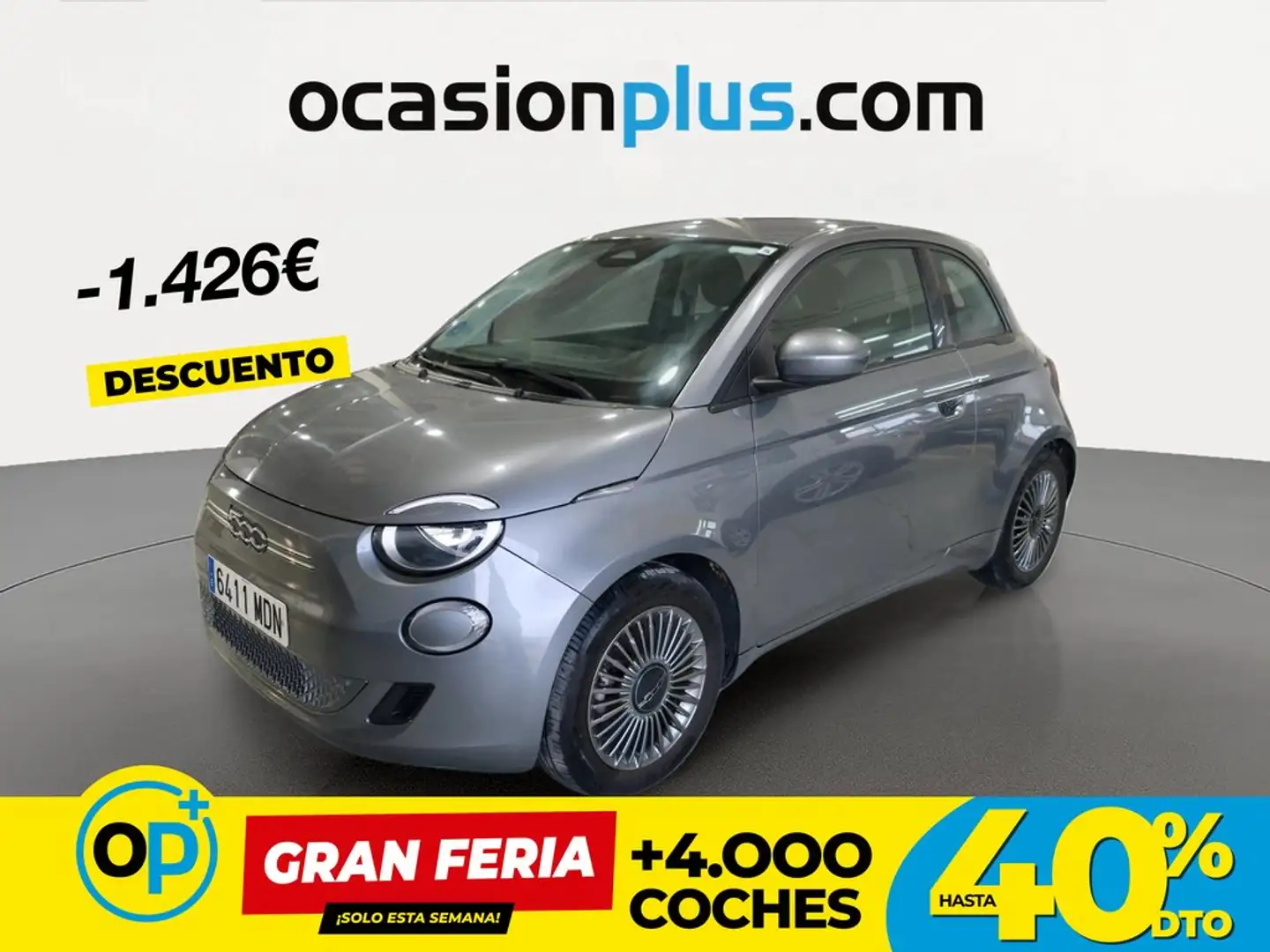 Fiat 500e Icon 87KW Gris - 1