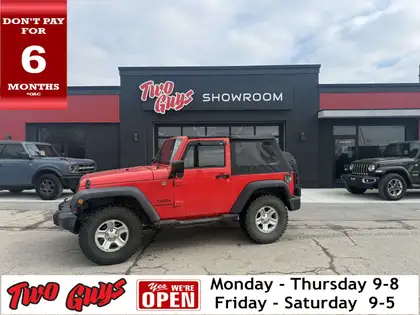 Red 2013 Jeep Wrangler Sport 4WD SUV / Crossover Four-Wheel Drive 6-Speed Manual