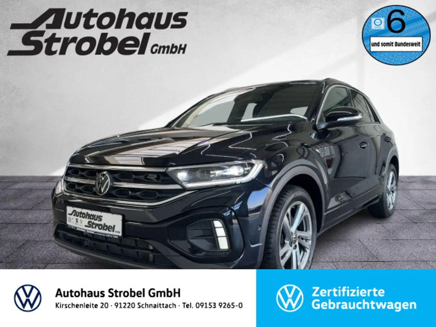 Volkswagen T-Roc 2.0 TDI DSG ab 3,99% R-Line AHK ACC Navi L Schwarz - 1
