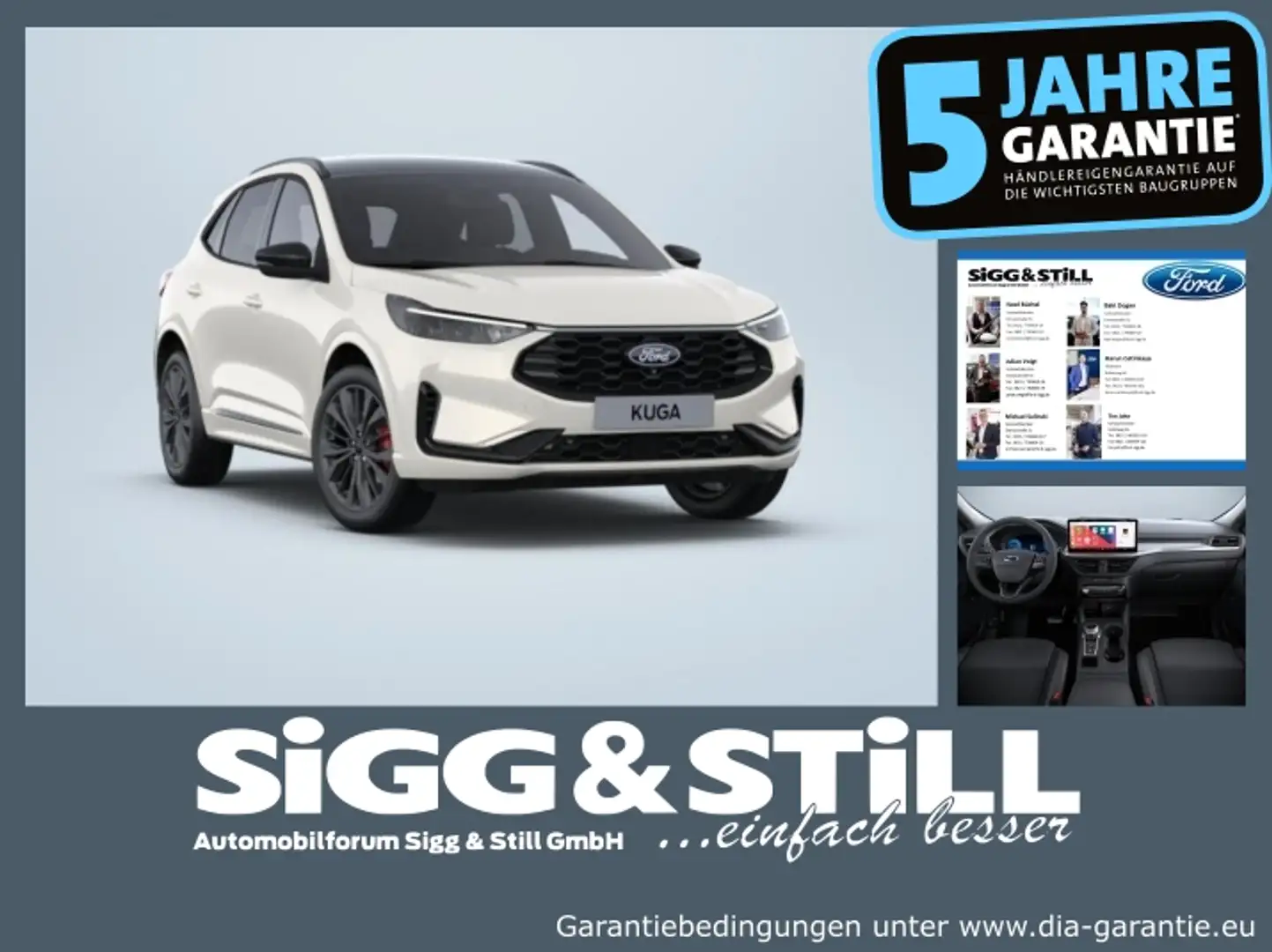 Ford Kuga Sound Edition 2.5 Hybrid AWD 360°*B&O*LED*iACC*SHZ Blanc - 1