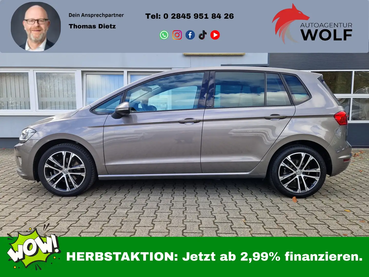 Volkswagen Golf Sportsvan VII Allstar 1,4TSI*AHK*Kamera*SHZ Grau - 1