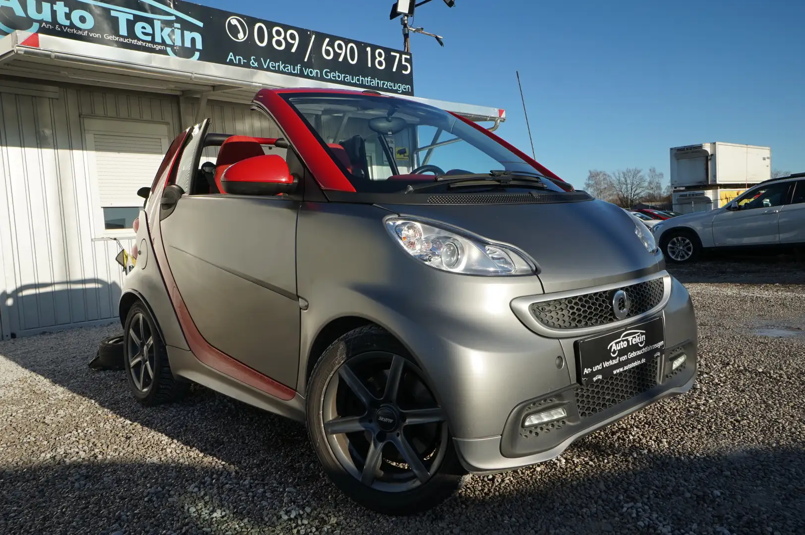 smart forTwo Cabrio Brabus 1.0 Autom. |Navi| |Klima| Gris - 1