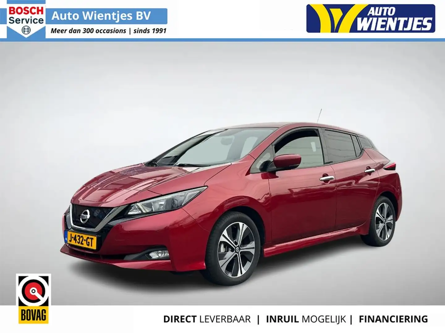 Nissan Leaf N-Connecta 40kWh | SOH 93% | Navi | Camera Красный - 1