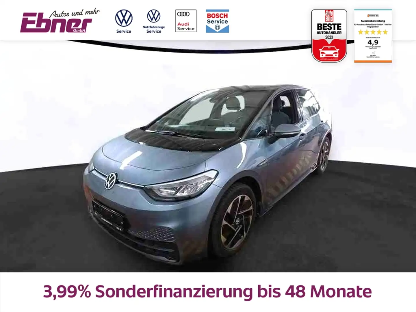 Volkswagen ID.3 PRO 204PS 62KW/h AHK+ACC+LED+NAVI+CCS+18 ALU! Noir - 1