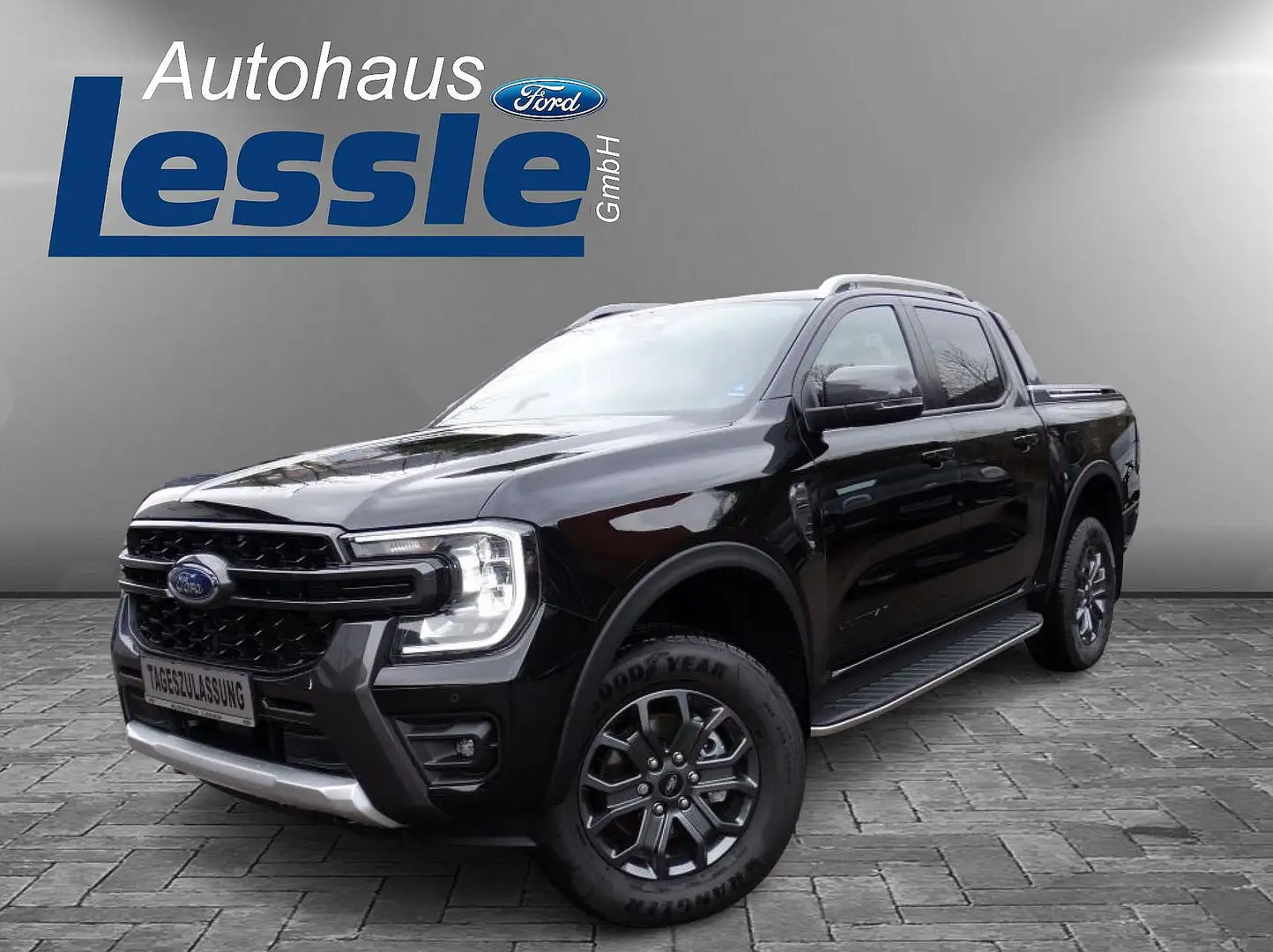 Ford Ranger Wildtrak e-4WD Doppelkab. V6 ROLLO*AHK*ACC*360° Zwart - 1