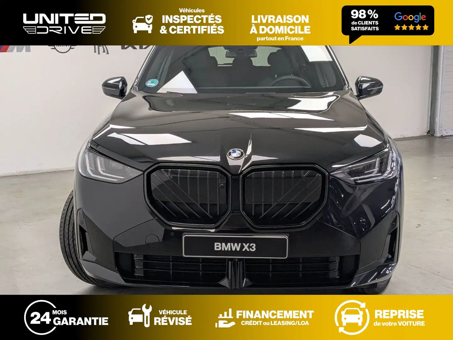 BMW X3 xDrive 30e 292ch M SPORT BVA8 Noir - 2
