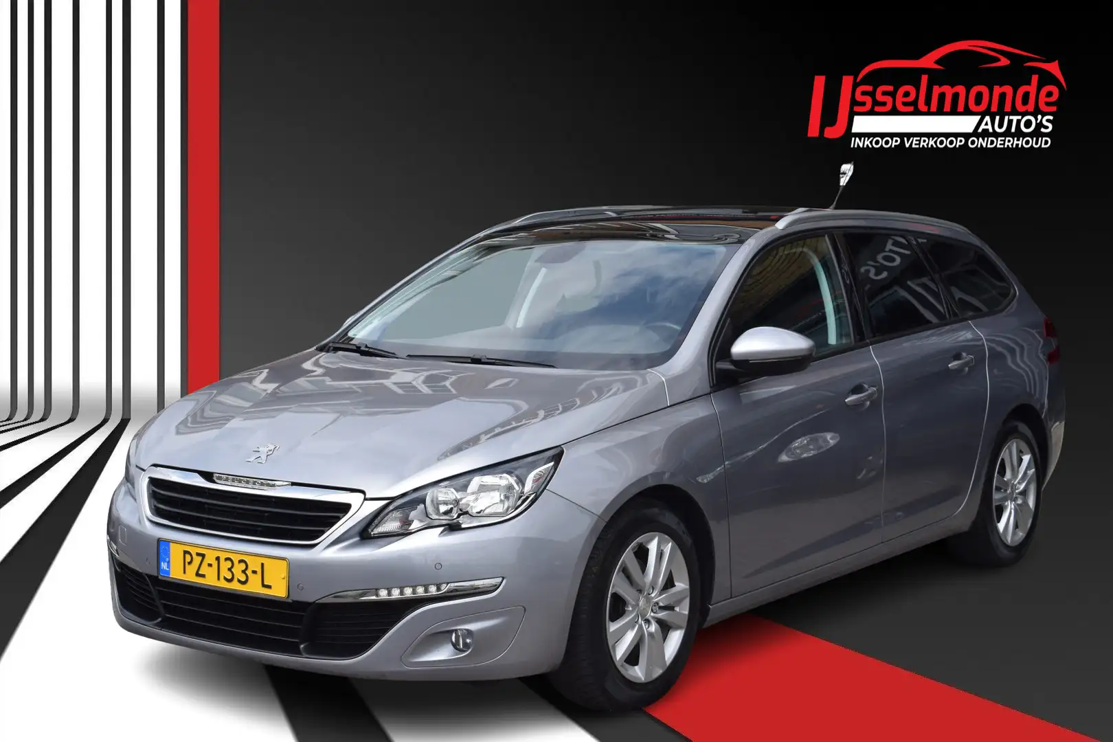 Peugeot 308 SW 1.2 PureTech Blue Lion NAP PDC Navi Pano Grijs - 1