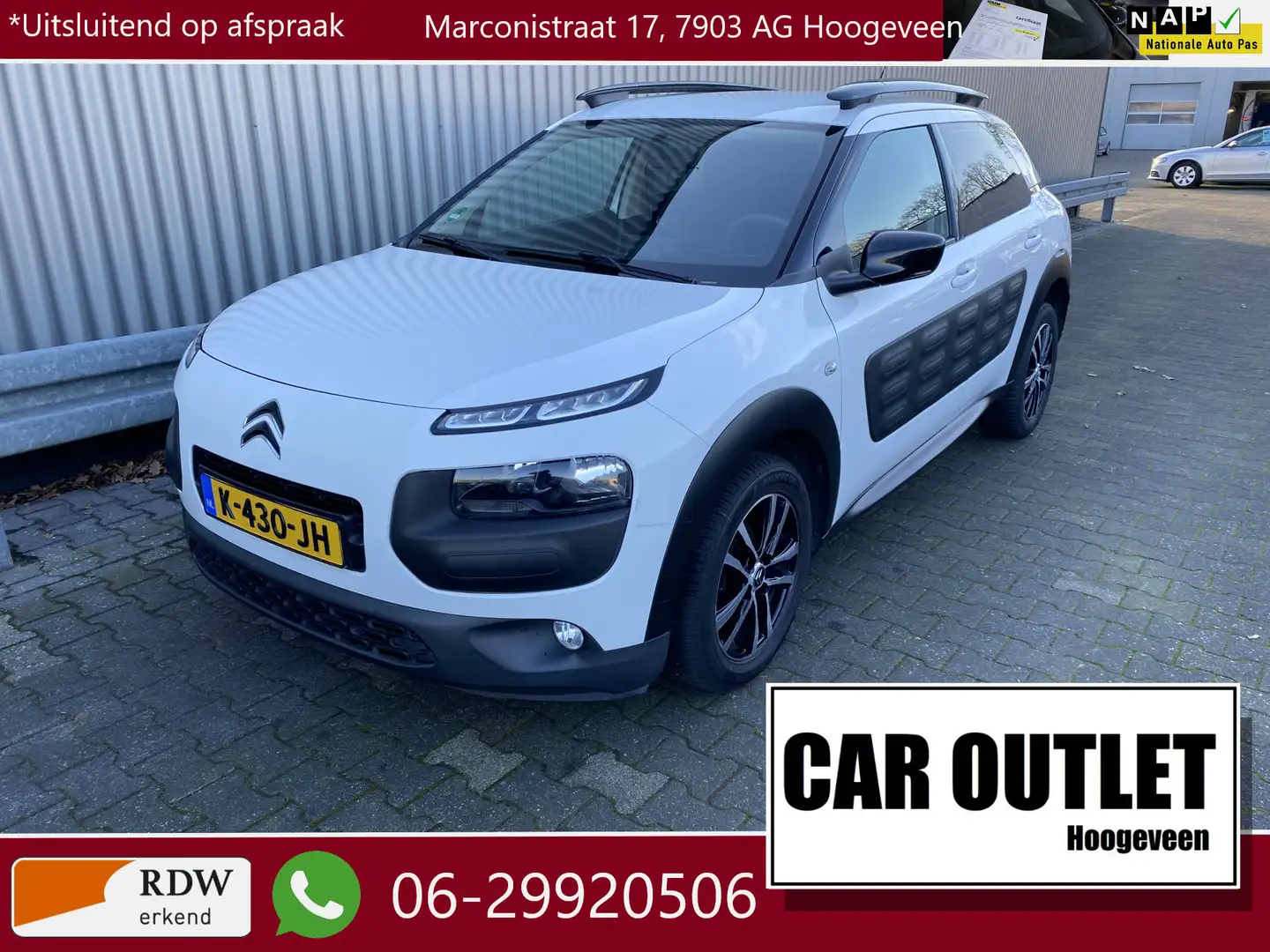 Citroen C4 Cactus 1.2 PureTech Business Plus 137Dkm. A/C, Stoelvw, C Blanc - 1