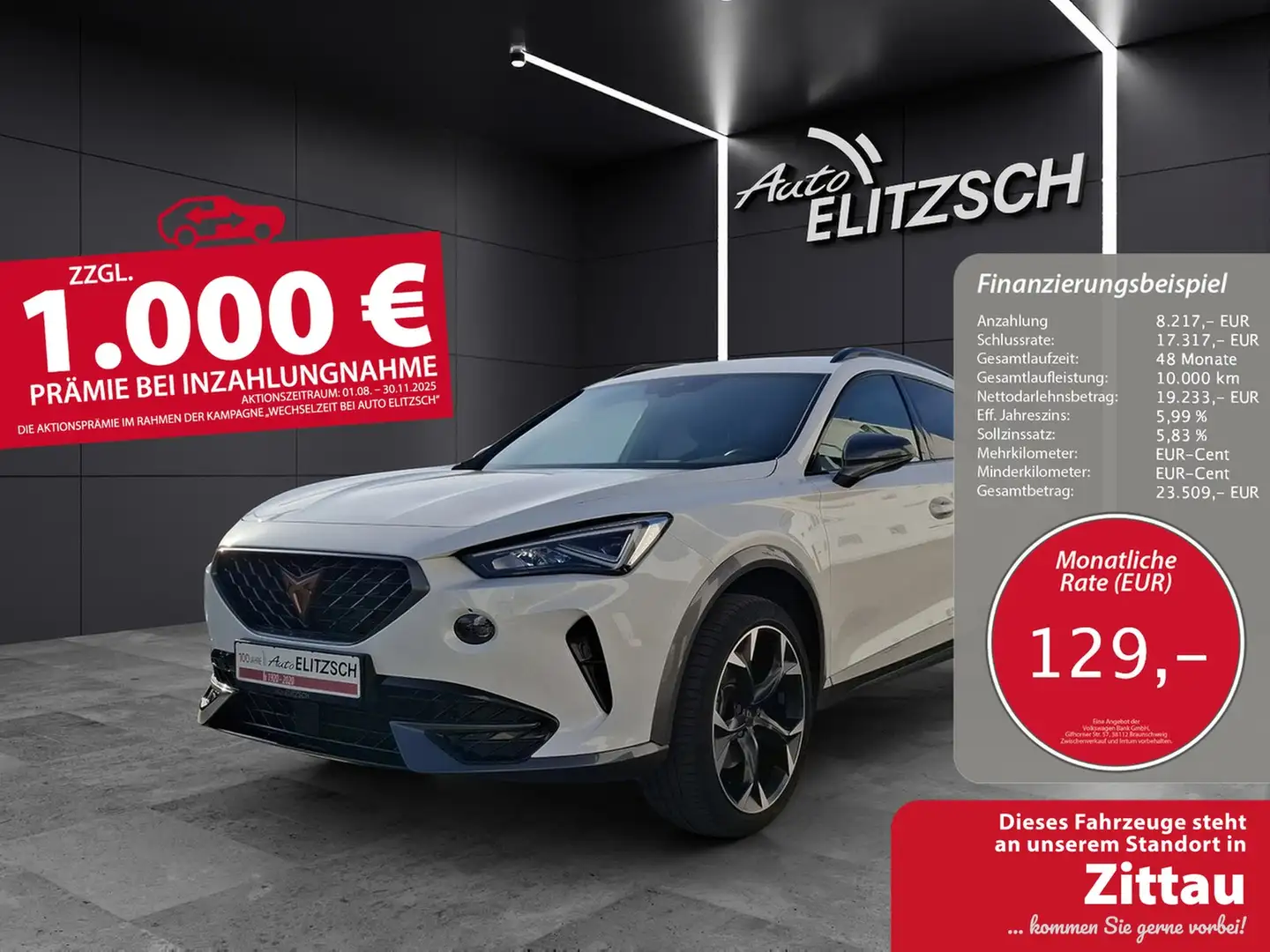 CUPRA Formentor TSI DSG LED ACC RFK SH 19" Weiß - 1