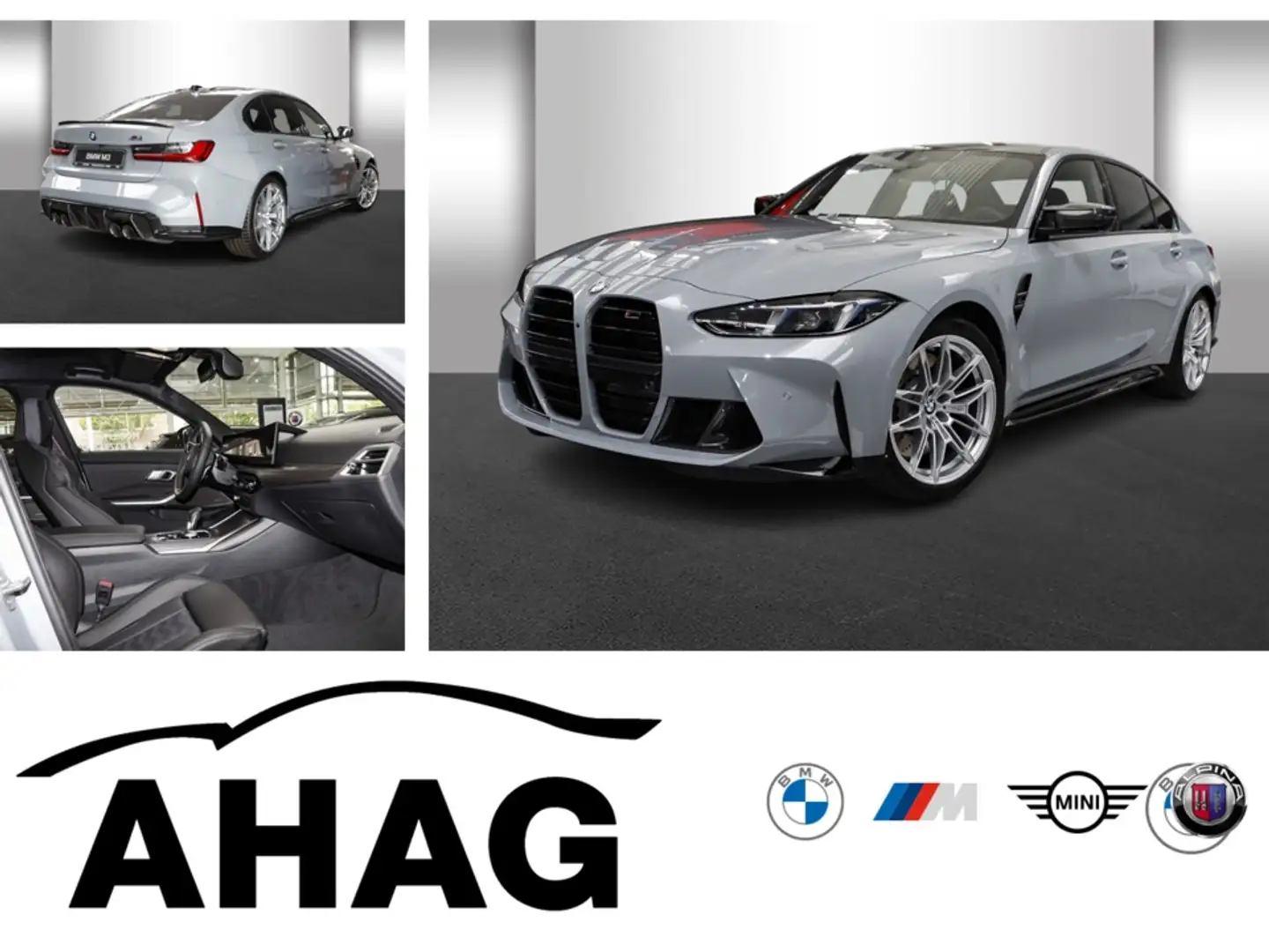 BMW M3 Competition M xDrive Navi Leder Bluetooth PDC MP3 Grau - 1