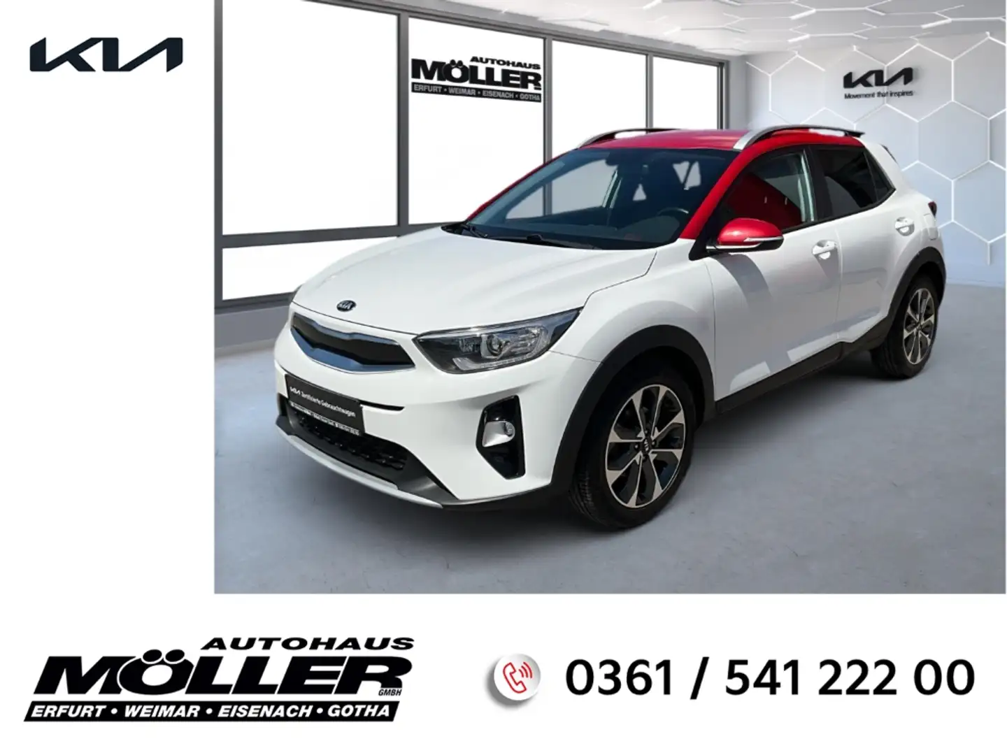 Kia Stonic Vision 1.0T Navi Kamera LED Shzg. CarPlay Weiß - 1