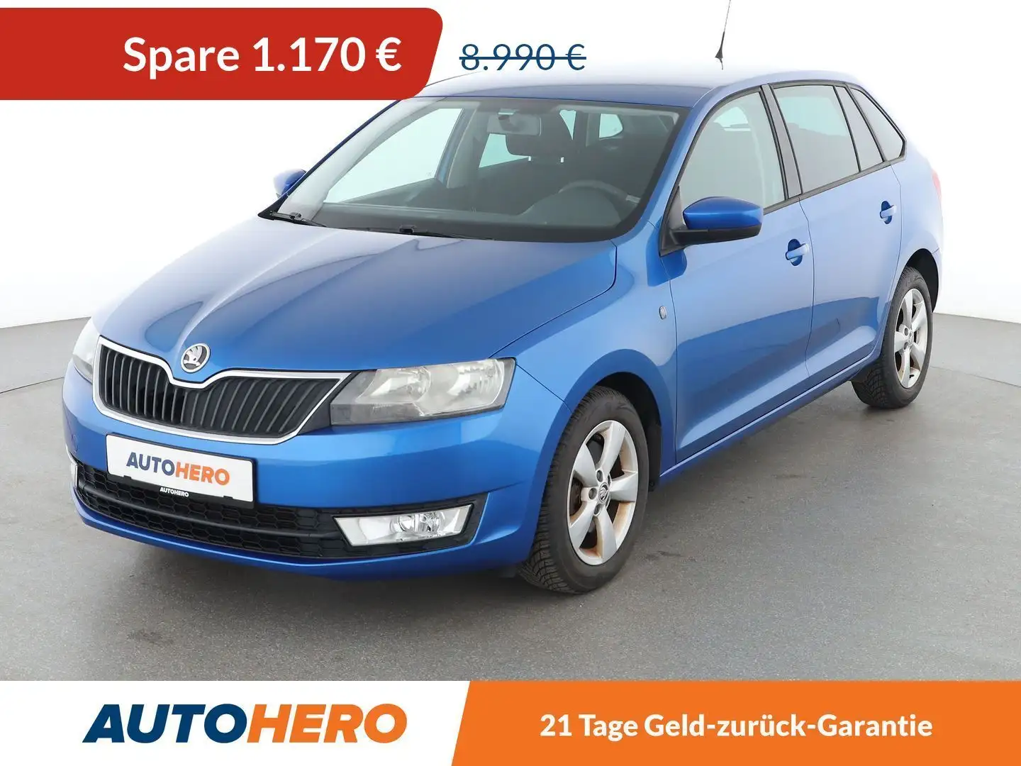 Skoda Rapid/Spaceback 1.2 TSI Ambition*AHK*KLIMA*GARANTIE* Bleu - 1