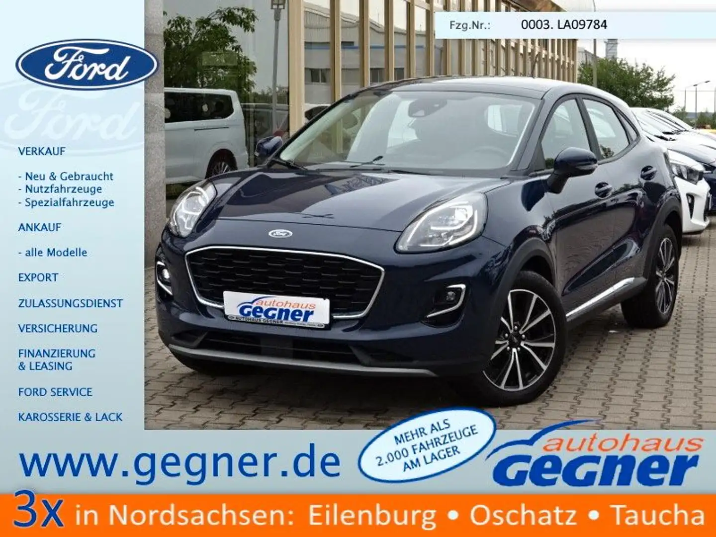 Ford Puma 155PS Titanium Hybrid LED Navi Panorama Bleu - 1