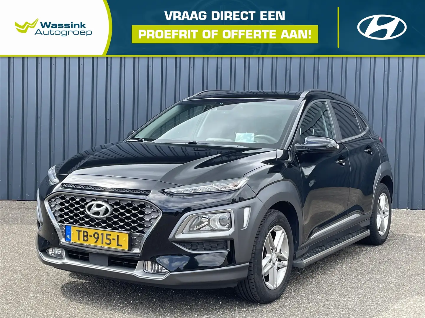 Hyundai KONA 1.0 T-GDI 120pk 2WD Fashion I DAB I Carplay I Lane Zwart - 1