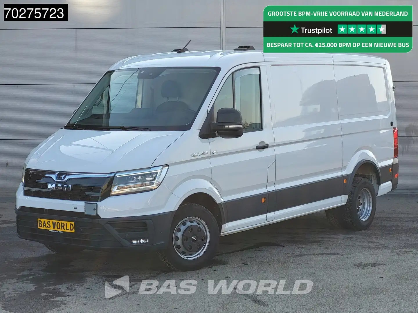MAN TGE 5.180 Automaat L3H2 180PK Dubbellucht 3t Trekgewic Wit - 1