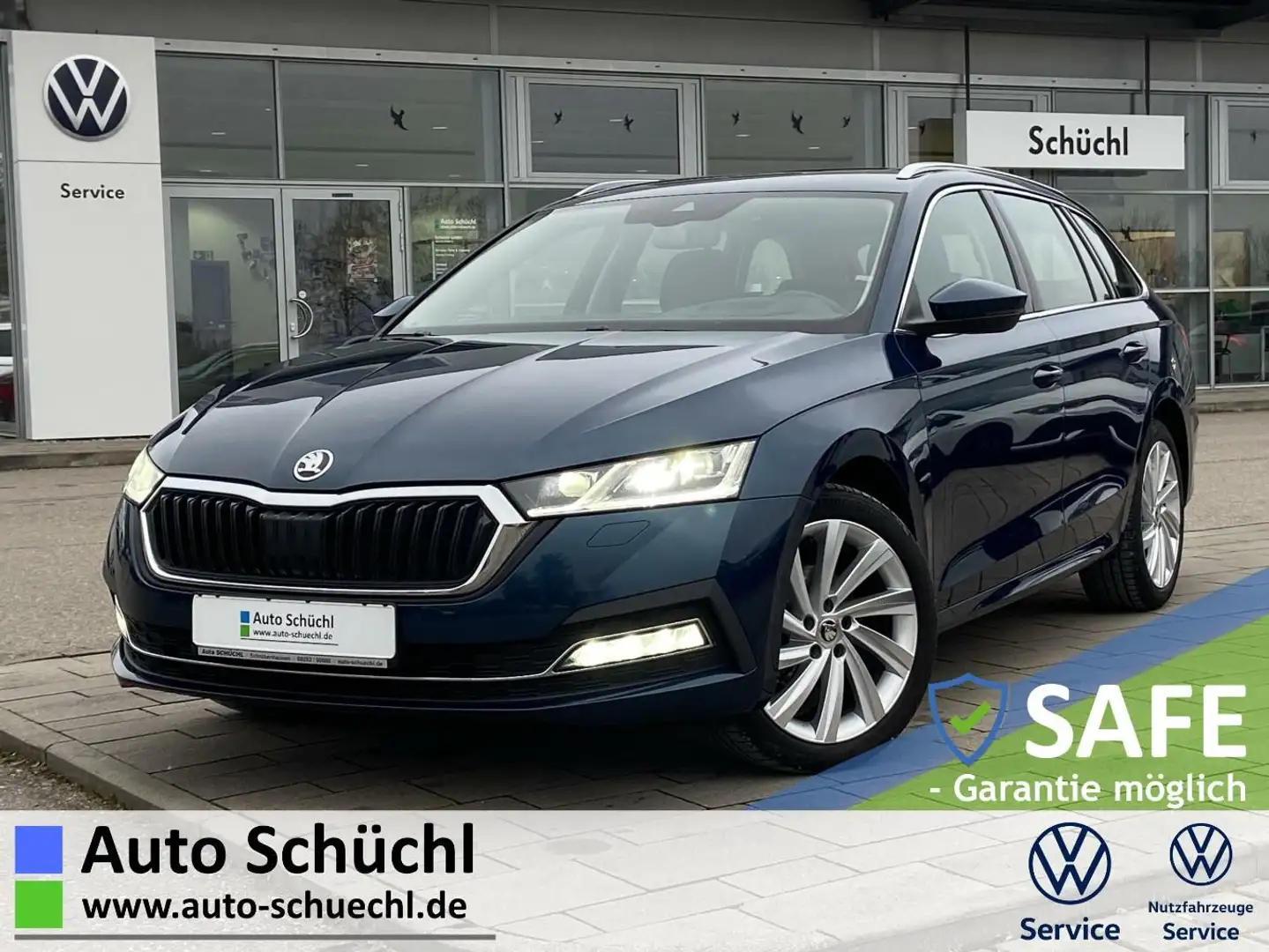 Skoda Octavia Combi 2.0 TDI DSG Style AHK+PANO+MATRIX- Blau - 1
