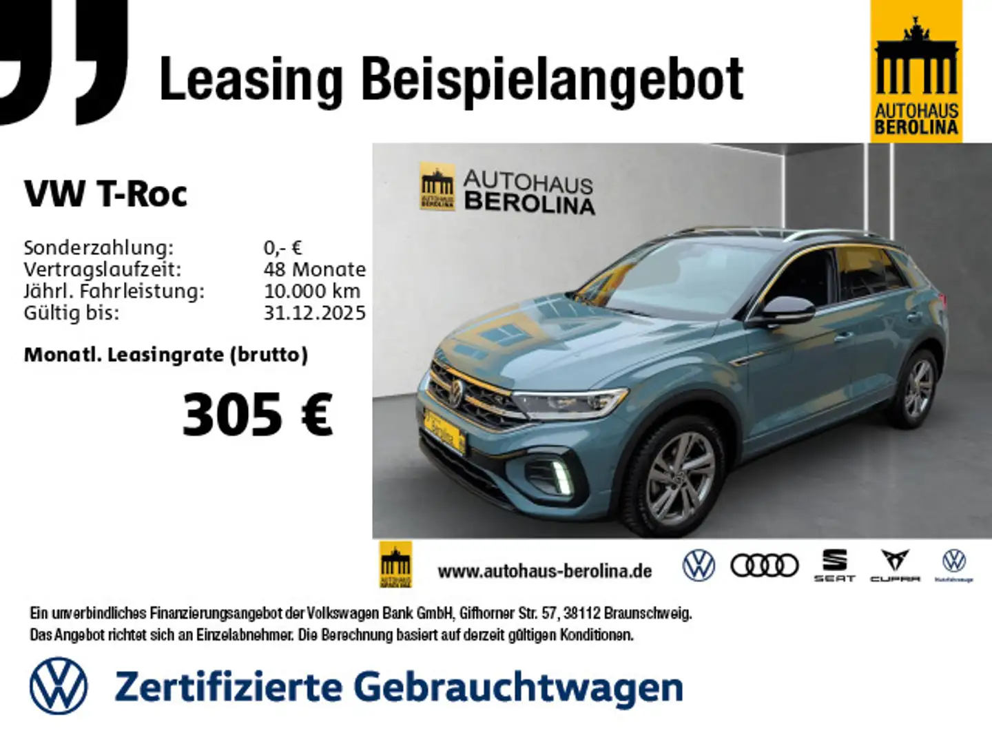 Volkswagen T-Roc 1.5 TSI R-Line DSG *AHK*ACC*R-CAM*NAV*SHZ* Blau - 1