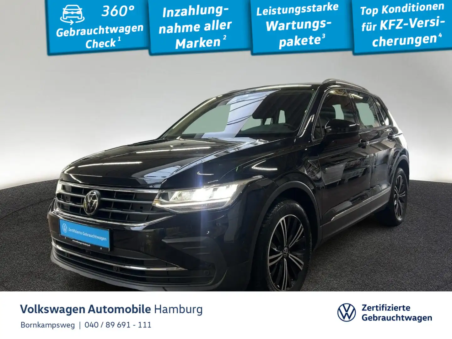 Volkswagen Tiguan 1.5 TSI Active DSG LM18 Navi Kamera Schwarz - 1