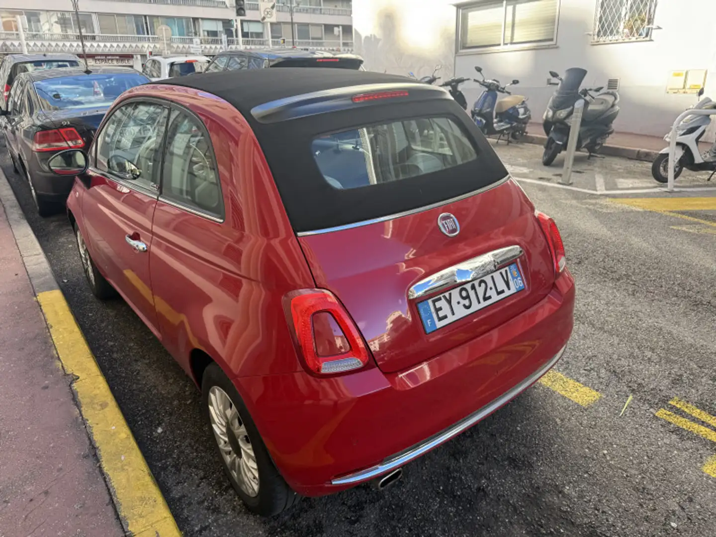 Fiat 500C 1.2 8V 69CH ECO PACK LOUNGE Rouge - 2