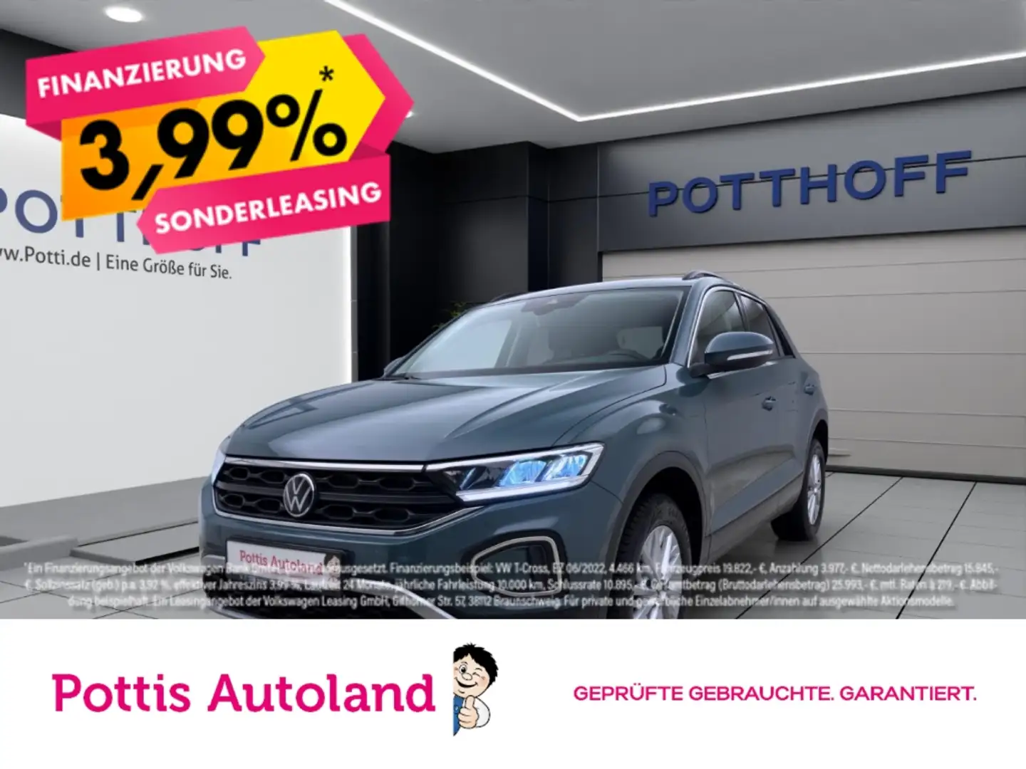 Volkswagen T-Roc 1.0 TSI LIFE PDC NAVI LED SITZHZG Blau - 1