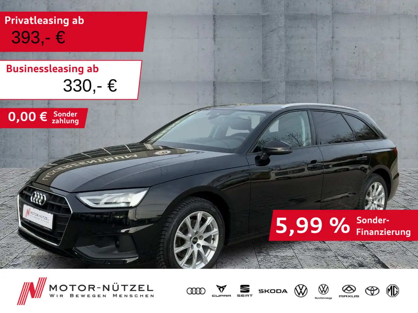 Audi A4 35 TDI S-TR LED+NAVI+AHK+ACC+KAMERA+DAB Noir - 1