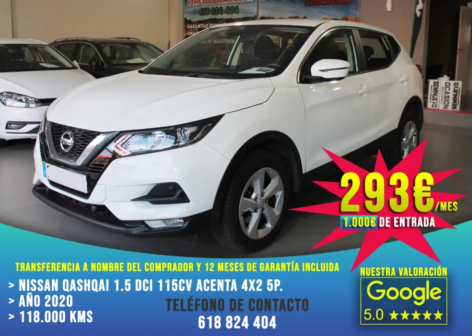 Nissan Qashqai 1.5dCi Acenta 4x2 85kW Blanco - 1
